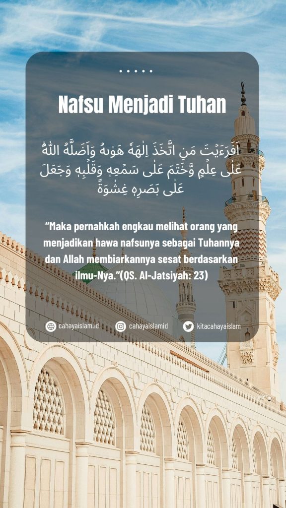 tanda orang beragama dengan nafsu