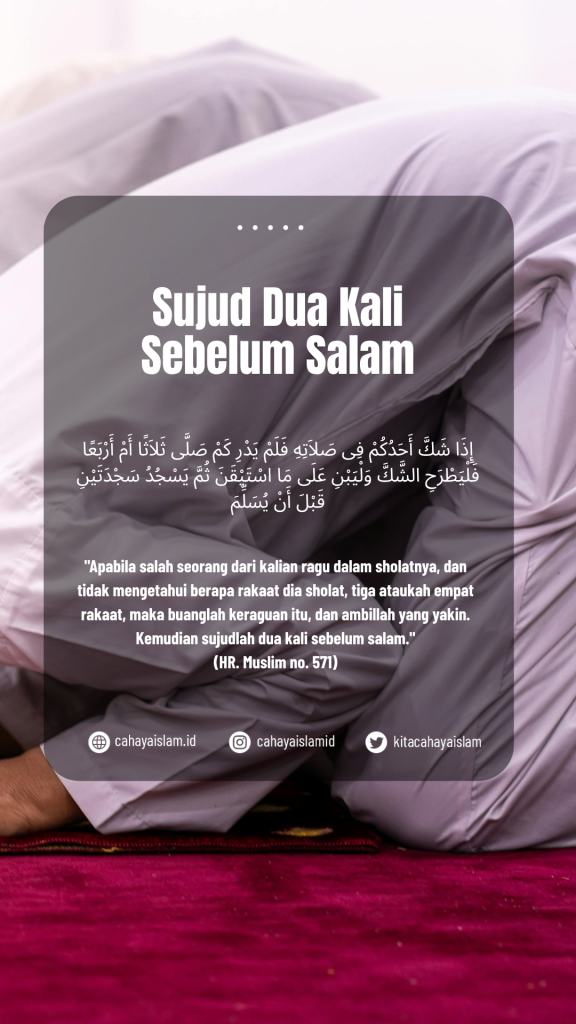hukum lupa jumlah rakaat saat shalat