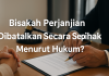 Hukum Membatalkan Janji