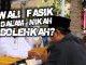 Hukum Wali Nikah Fasik