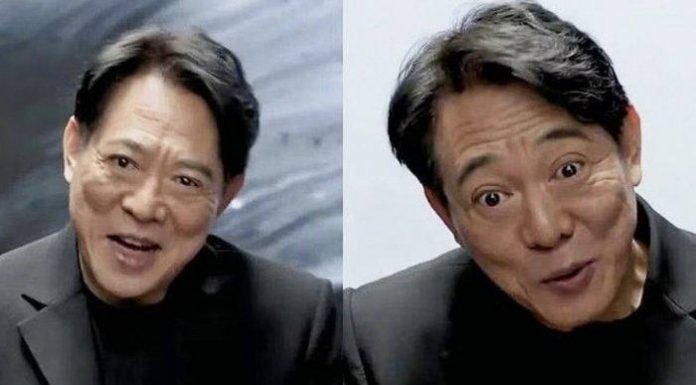 Jet li terlihat lebih tua