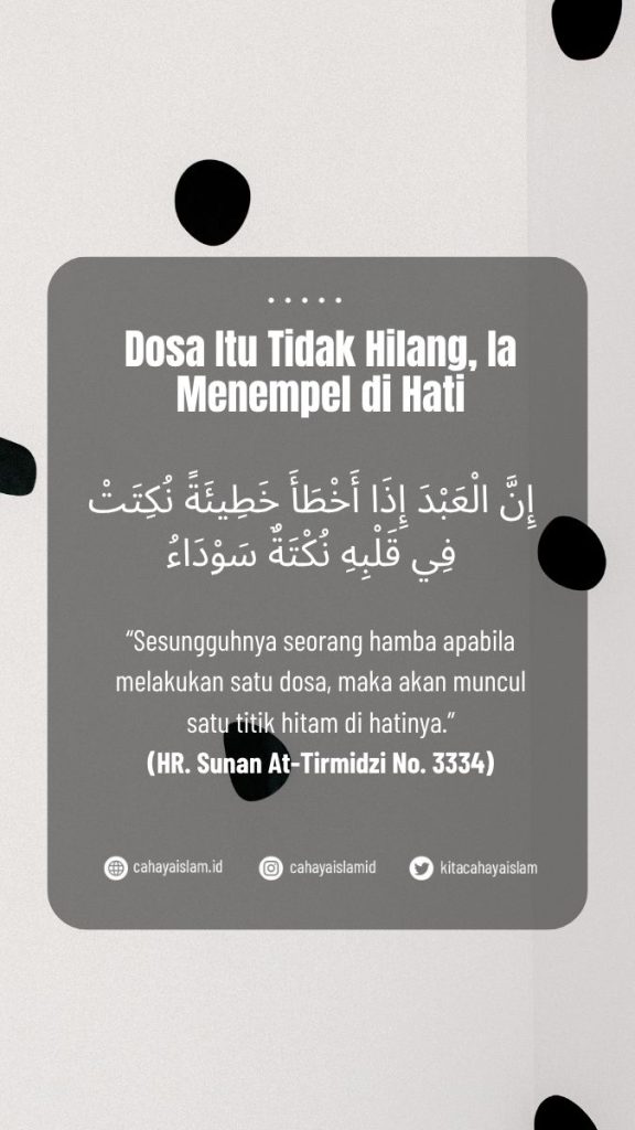 Kenapa hati tidak tersentuh setelah berbuat dosa