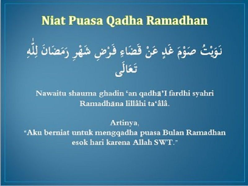 Niat Puasa Qadha dan Tata Caranya - Cahaya Islam