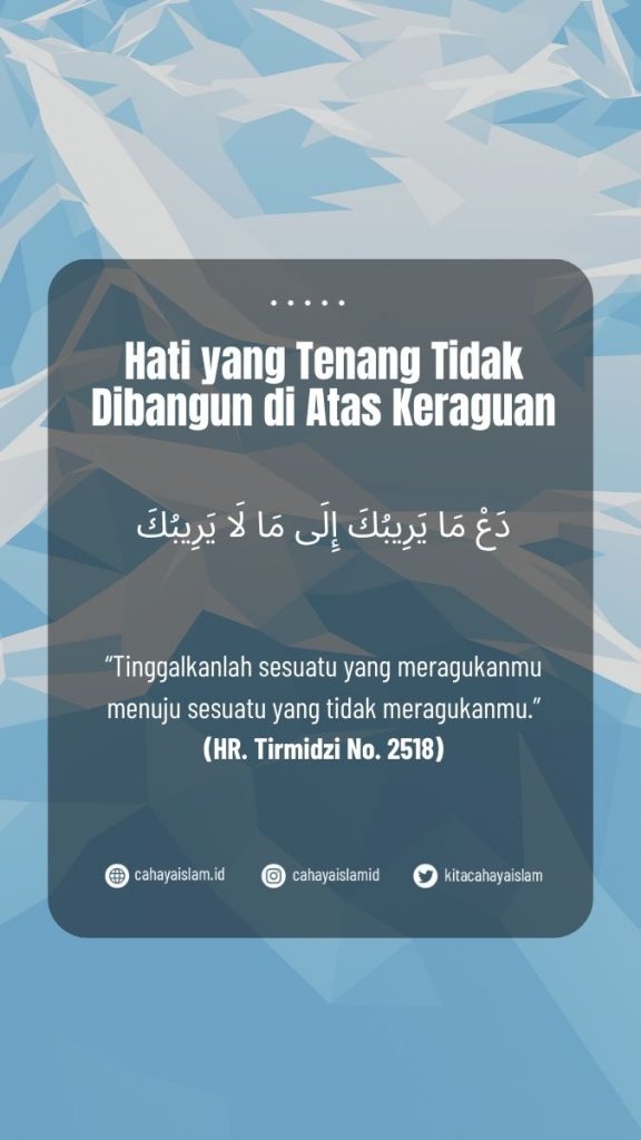 bagaimana jika hati tidak yakin