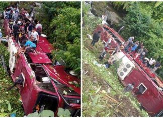 kecelakaan bus di Guci