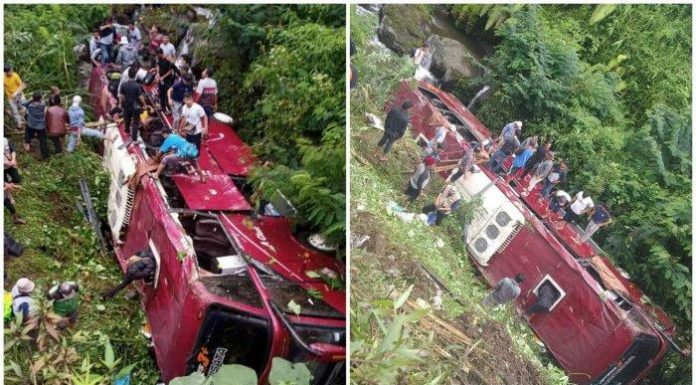 kecelakaan bus di Guci