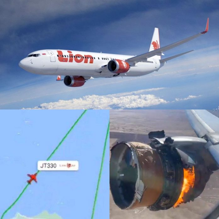 mesin Lion Air meledak