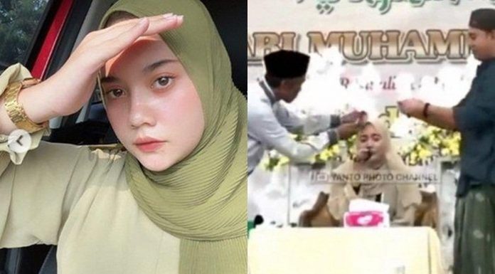 Qoriah disawer uang